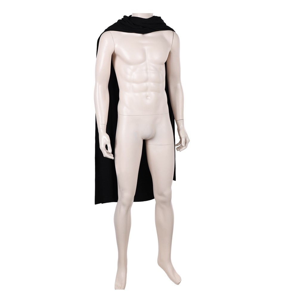 Mando Din Djarin Cosplay Cape Cloak Coat Halloween Black Fancy Dress Carnival US