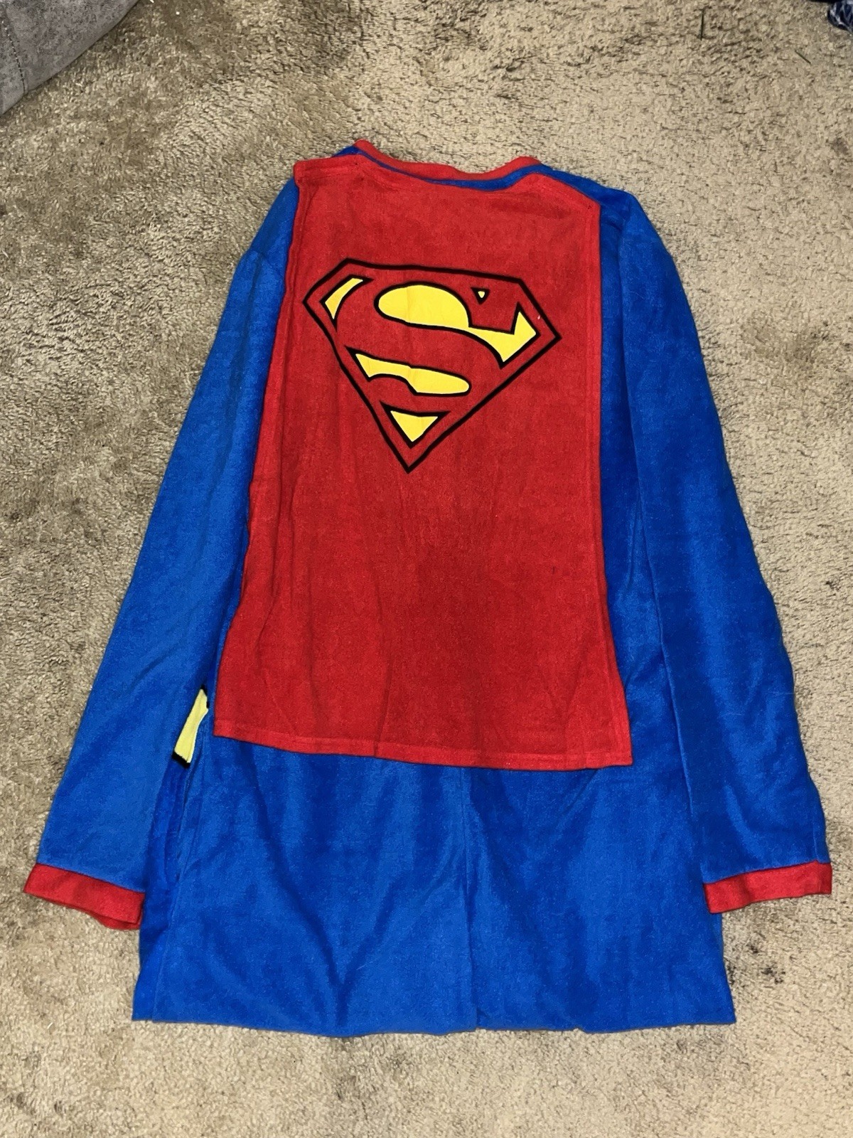 Superman Men’s Jumpsuit Costume Size M Blue Red Yellow 100% Polyester