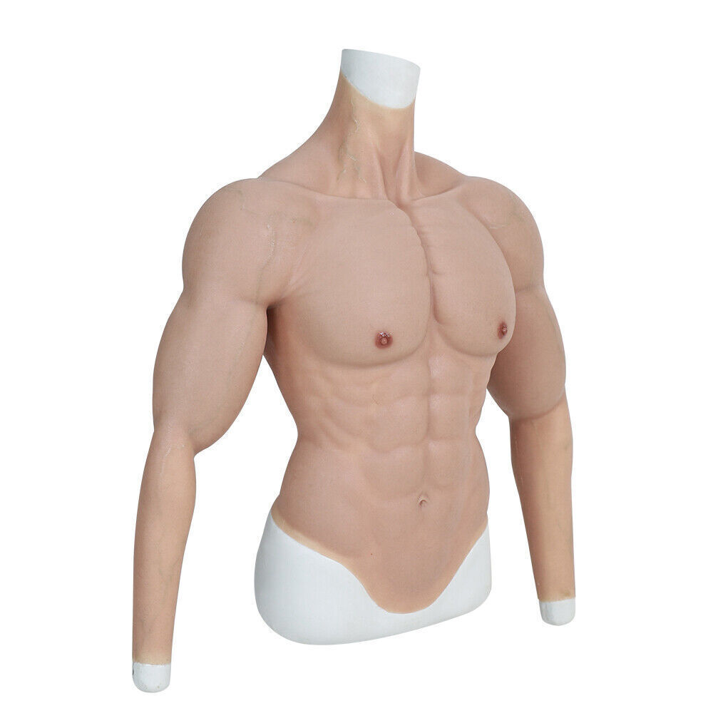 Male Silicone Muscle Suit Fake Muscle Chest With Real Show Manly Crossdresser