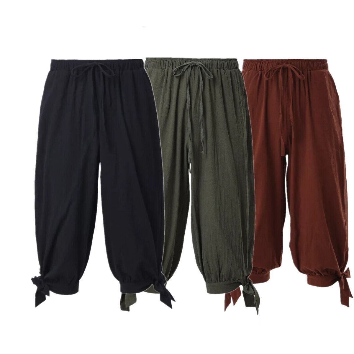 Mens Medieval Pants Renaissance Viking Pirate Pants Horseman breeches Halloween