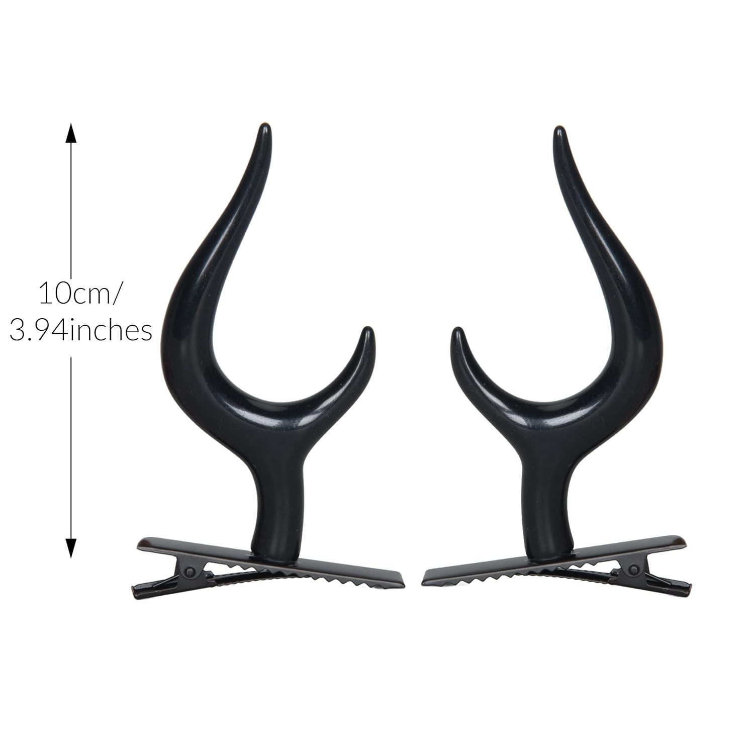 Miss U Hair Black Horns and Red Monocle COSPLAY Headwear Accessories Set