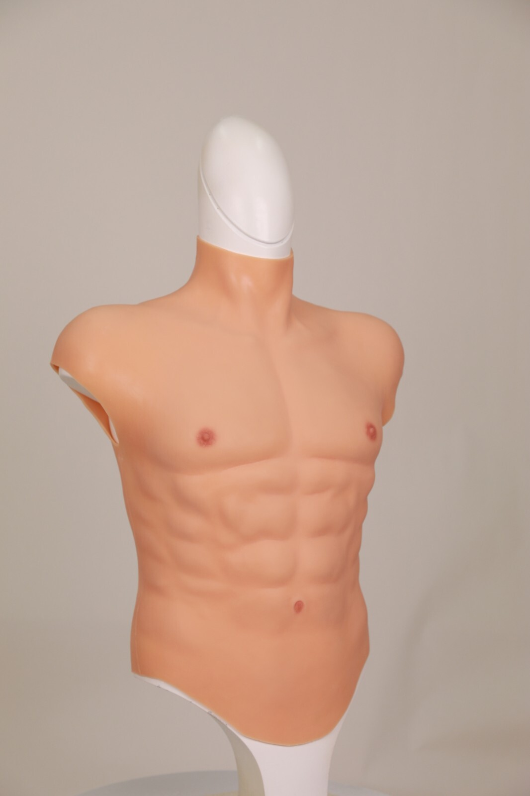 Silicone Muscle Chest Realistic BodySuit Male Fake Breast Plate Costume Cosplay