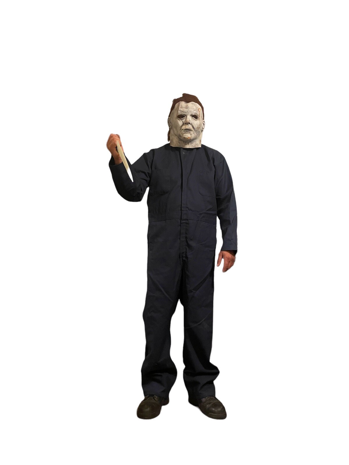 MICHAEL MYERS COSTUME ADULT MASK AND COVERALLS BLUE 48 Regular