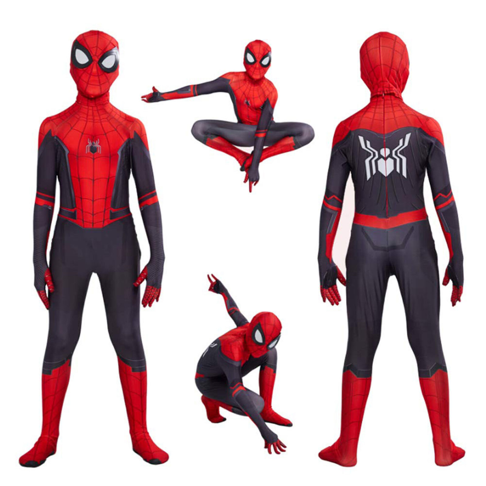 Superhero Spider-Man Costume Miles Halloween Jumpsuit Kids Boys Cosplay Bodysuit