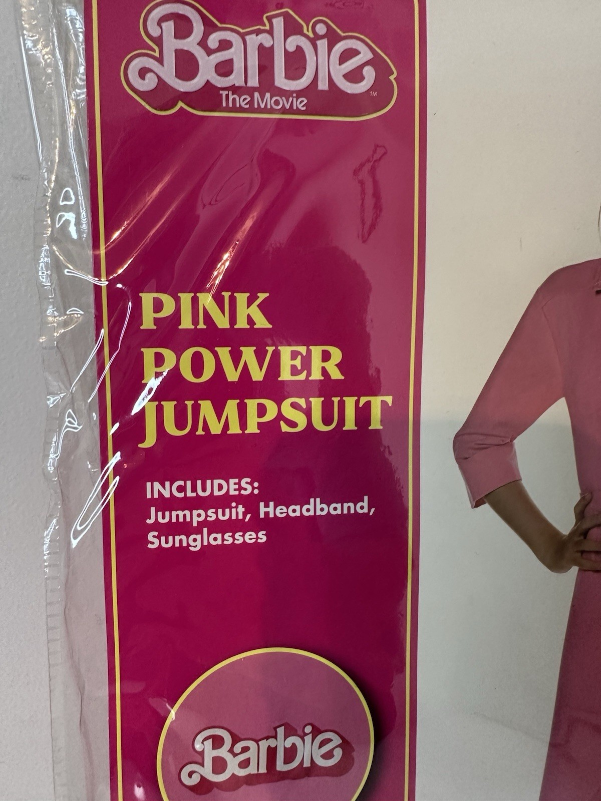 Barbie Halloween Costume Pink Power Jumpsuit Youth L 14-16 New in Package