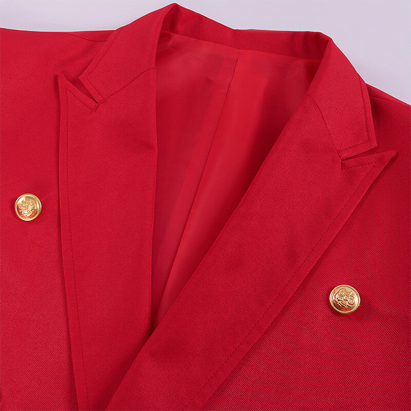 Red Tuxedo Costume Men Women Medieval Christmas Xmas Retro Suit Tailcoat Punk