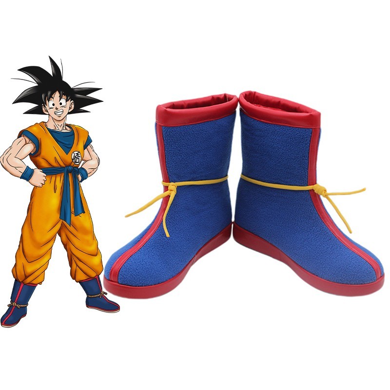 Son Goku Cosplay Shoes Anime Saiyan Kakarot Blue Short Boots X002