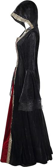 Fashion Women Cosplay Hoodie Medieval Gothic Witch Wizard Halloween Costume