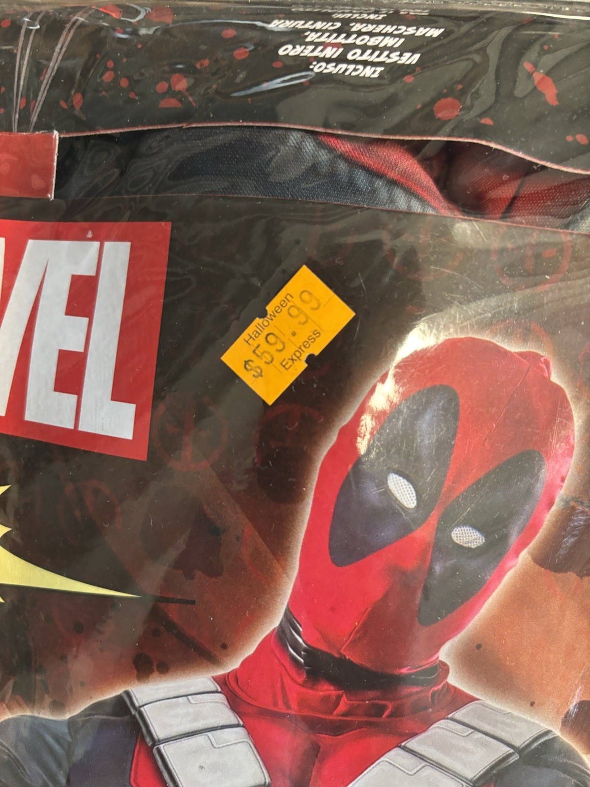 Marvel Deadpool Adult XL Costume, Muscle Chest, Brand New