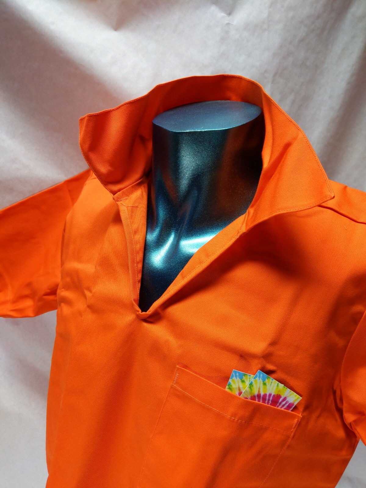 Pullover Collared with Pocket Shirt Orange size 3X