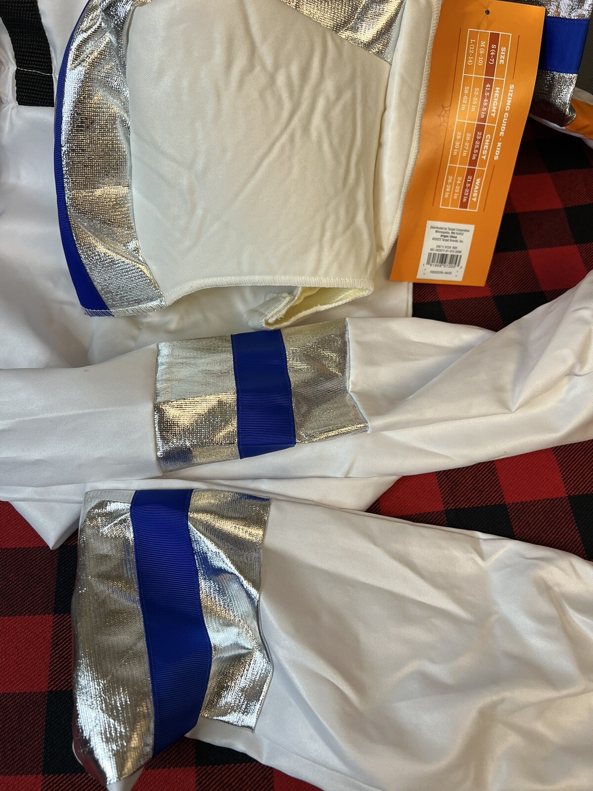 Kids Astronaut Costume + Helmet Unisex NASA Space Suit Spaceman Halloween Small