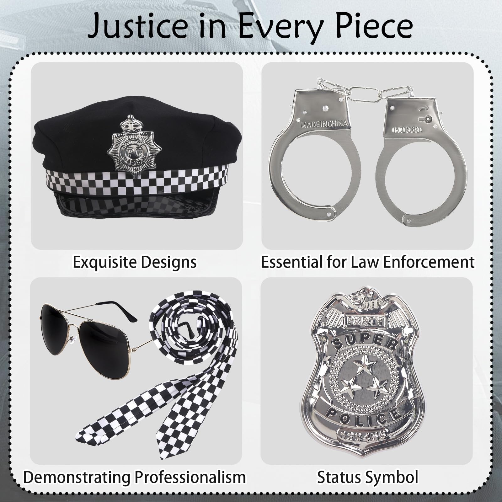 Police Accessories, Halloween Costume for Adults and Kids, Outfit with Badge…