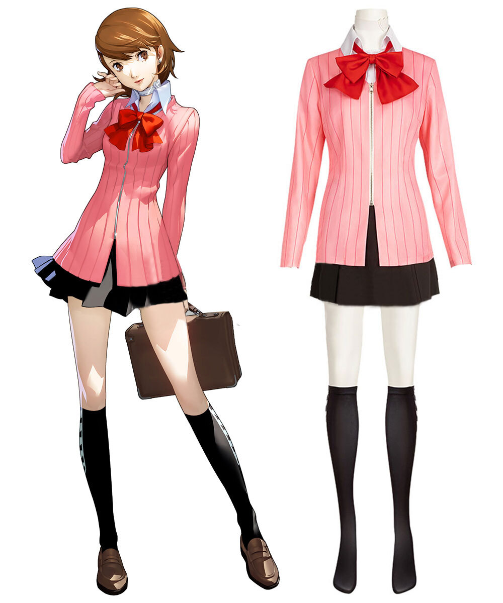 IN STOCK Reload Yukari Takeba Cosplay Costume Game Pink Outfit