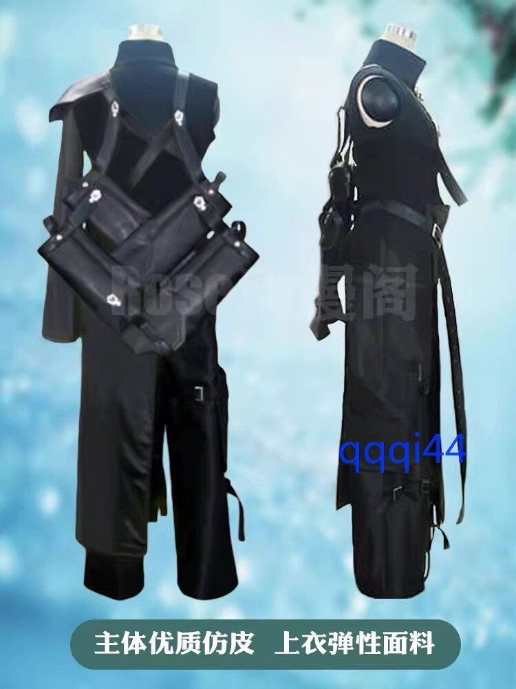 FFVII Cloud Strife Cosplay Costume Unisex Outfit Halloween Black Men’s Clothing