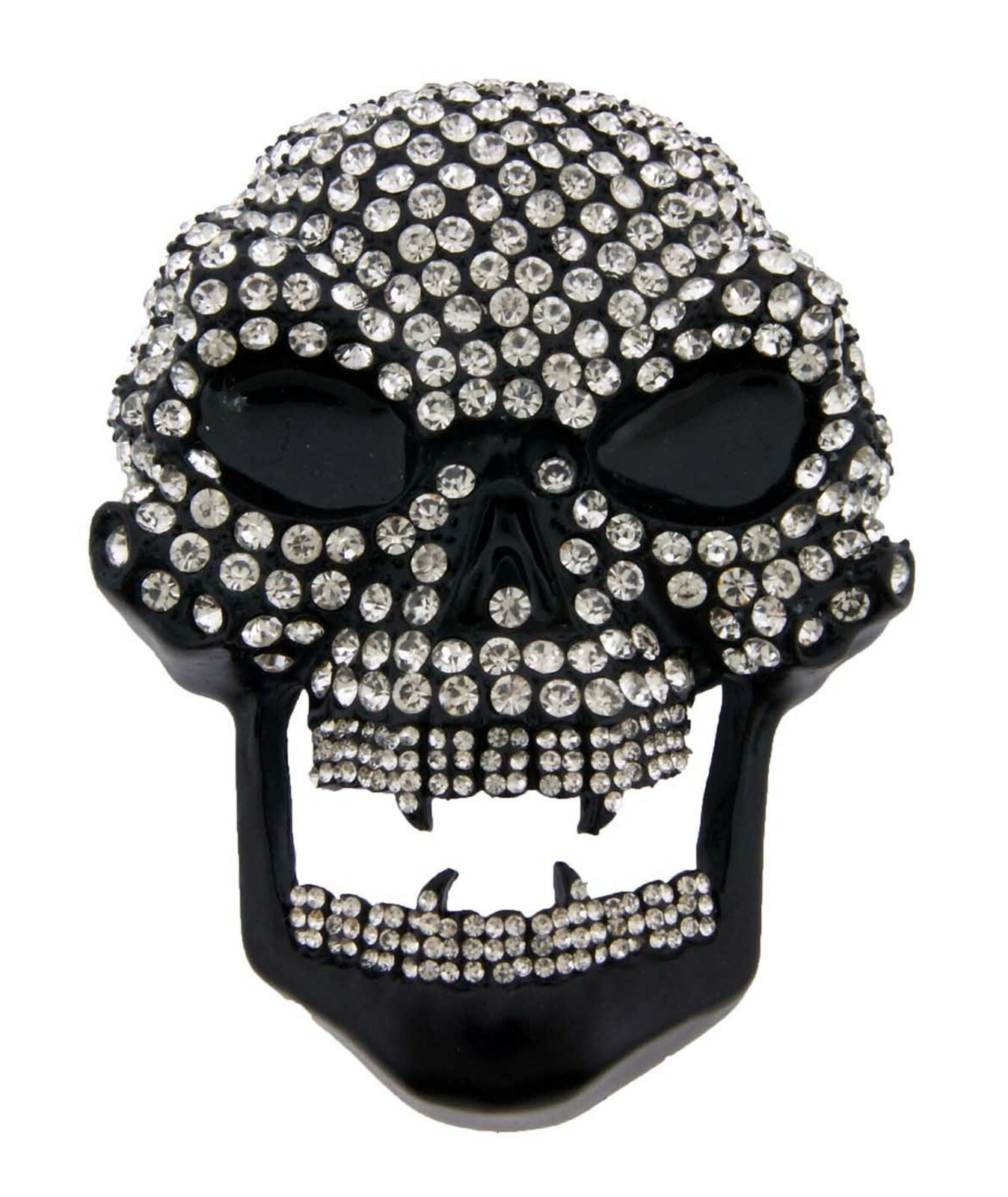 Skull Belt Buckle Men Women Bling Rhinestones Gold Silver Halloween Costume New