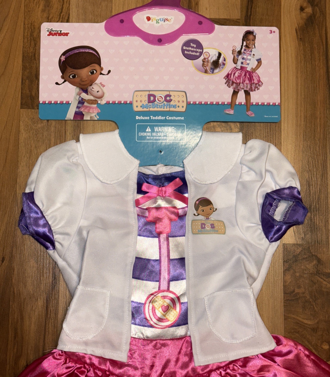 Disguise Deluxe (XS 3T/4T) Toddler DOC MCSTUFFINS Costume with Toy Stethoscope