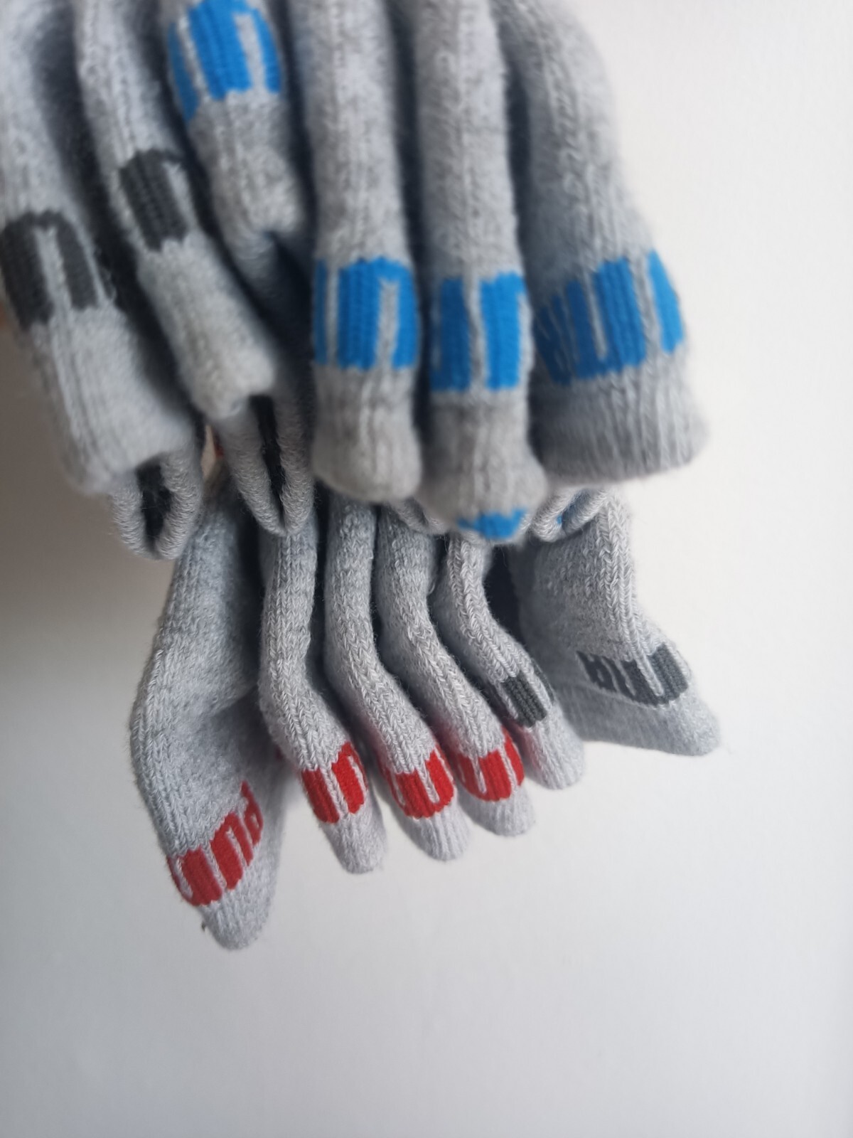 PUMA Socks infant Pack Low Cut Gray Blue Active Mult Color Boys (0-12 Mos) Gray