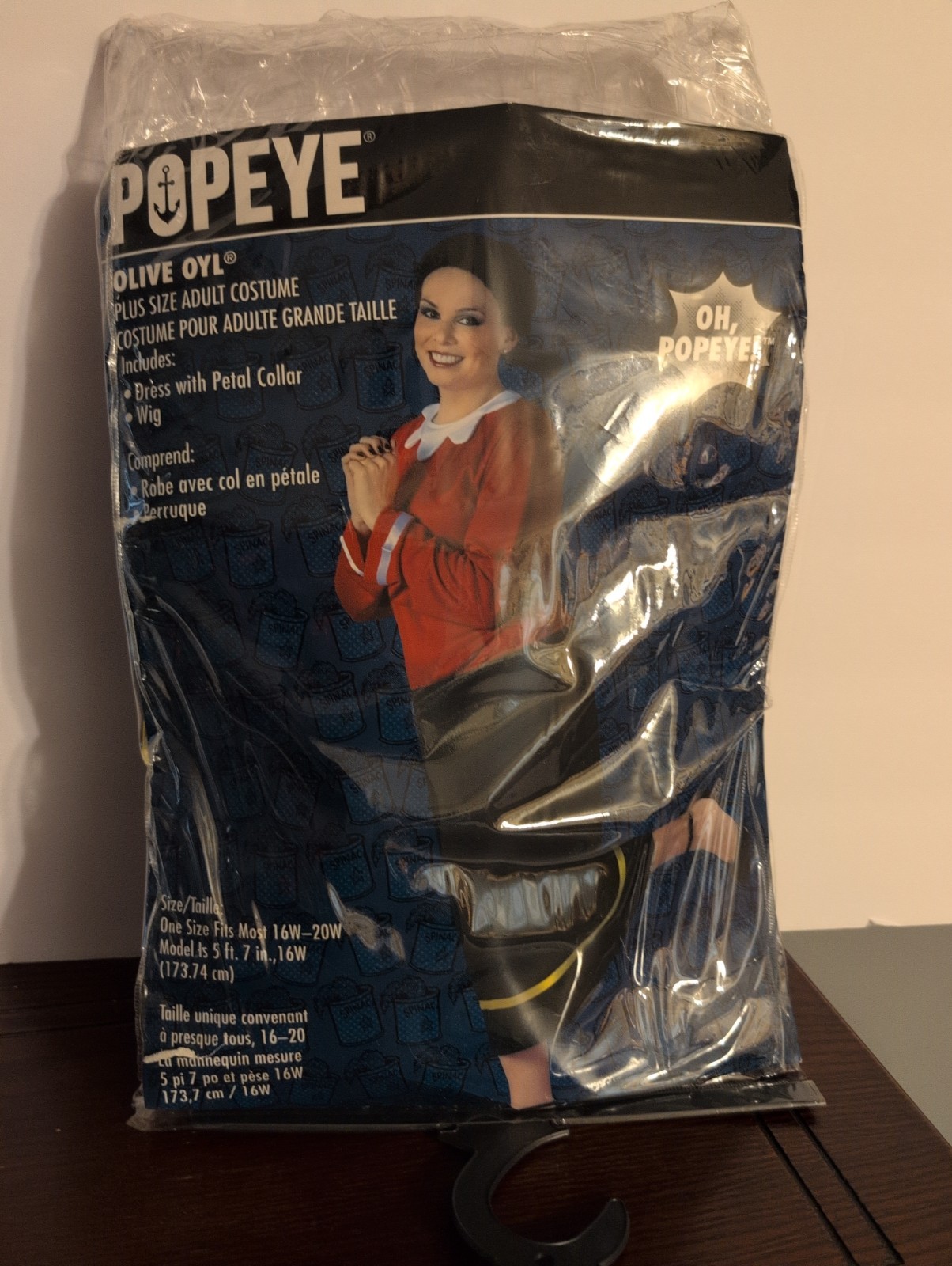 Olive Oyl Costume Plus Size Adult With Wig 16W-20W