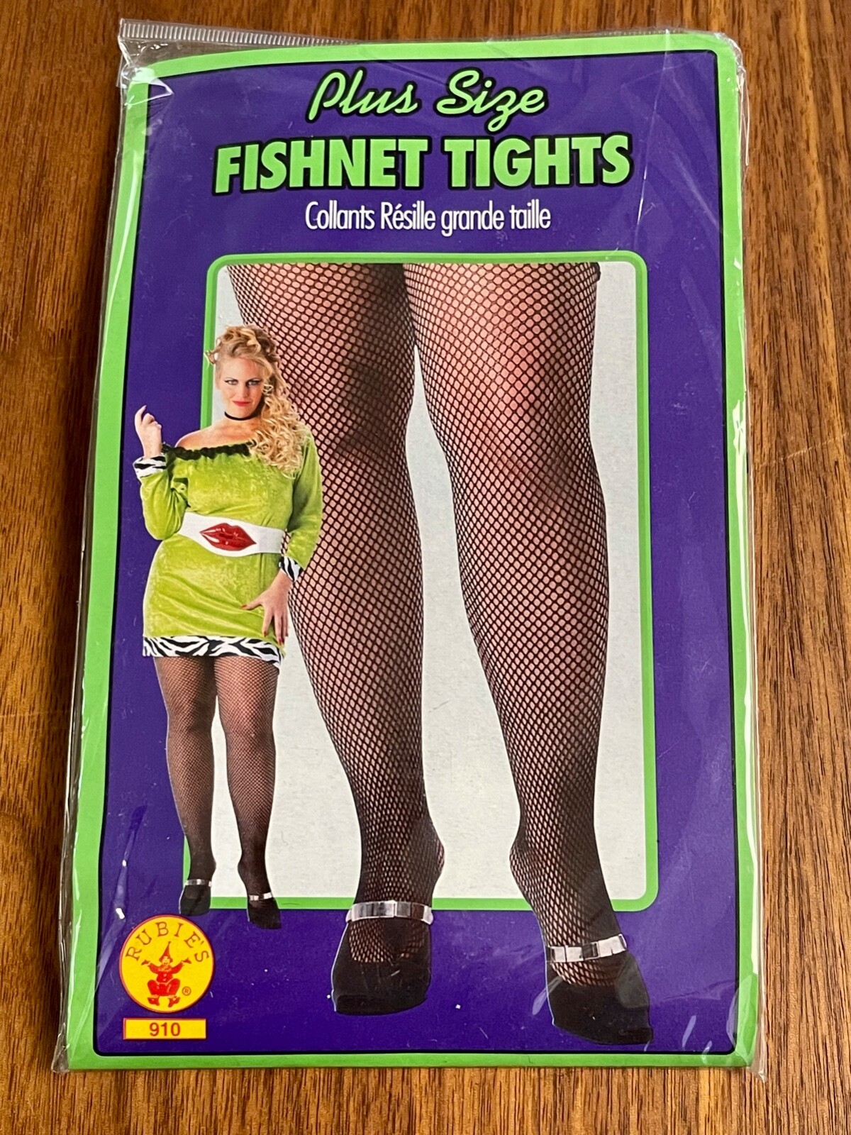 Vintage Rubie’s Adult Plus Size Costume Fishnet Tights/Panty Hose/Stocking Black