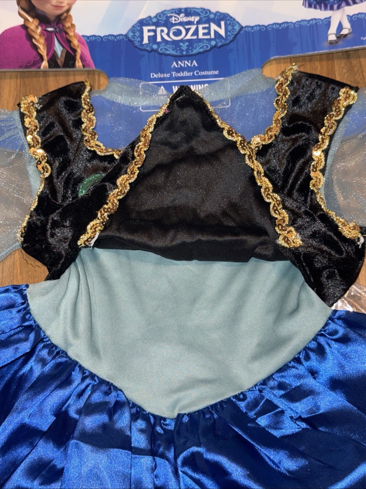 Disguise Deluxe (XS 3T/4T) Toddler Disney Frozen ANNA Costume, Cape Included