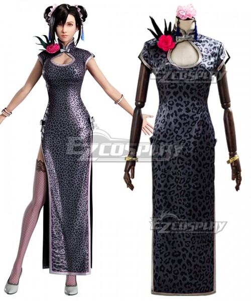 Final Fantasy VII Remake Tifa Lockhart Women Cheongsam Dress Cosplay Costume E00