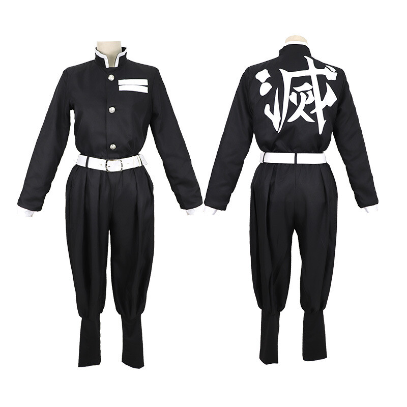 Adult Halloween CostumeTanjiro Cosplay Costume Outfit Set With Sword Shoes Wig