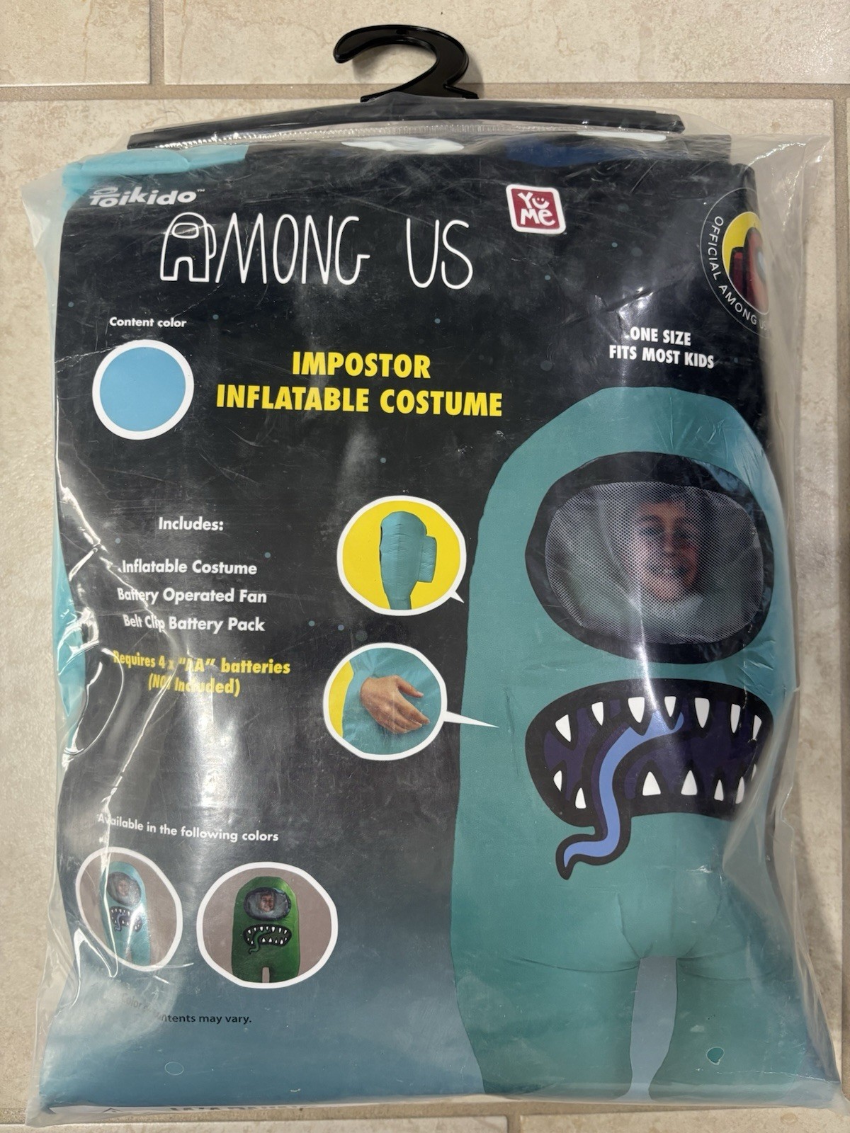 Among Us Impostor Inflatable Costume Child One Size Official YuMe Used Tested