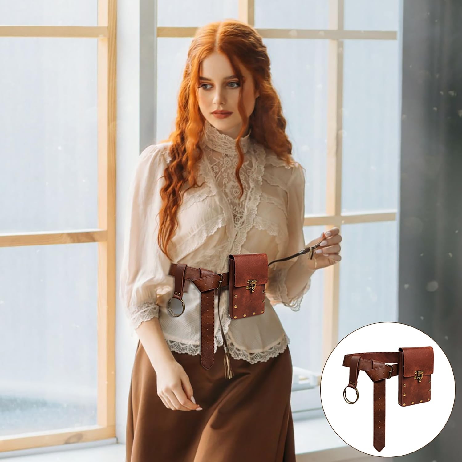 Medieval belt, waist bag, steampunk vintage belt bag, medieval li…