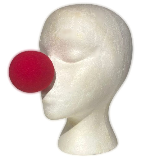 4 JUMBO 2.5” RED SPONGE CLOWN NOSES Funny Foam Big Ball Costume Rudolph Circus