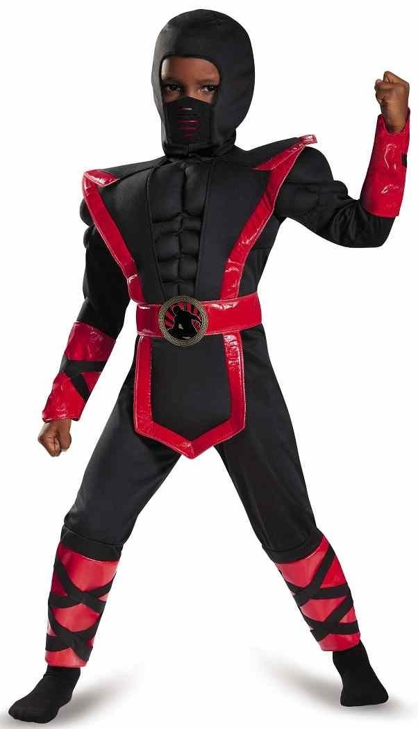 Mighty Ninja Warrior Fighter Black Fancy Dress Halloween Toddler Child Costume
