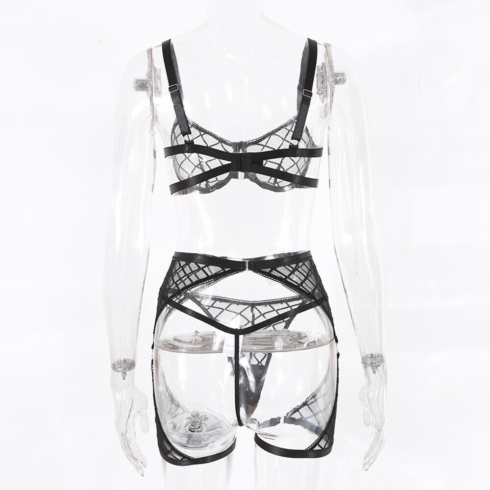 Women Sexy Lingerie Sheer Fishnet Bodysuit Babydoll Underwear Sleepwear G-string