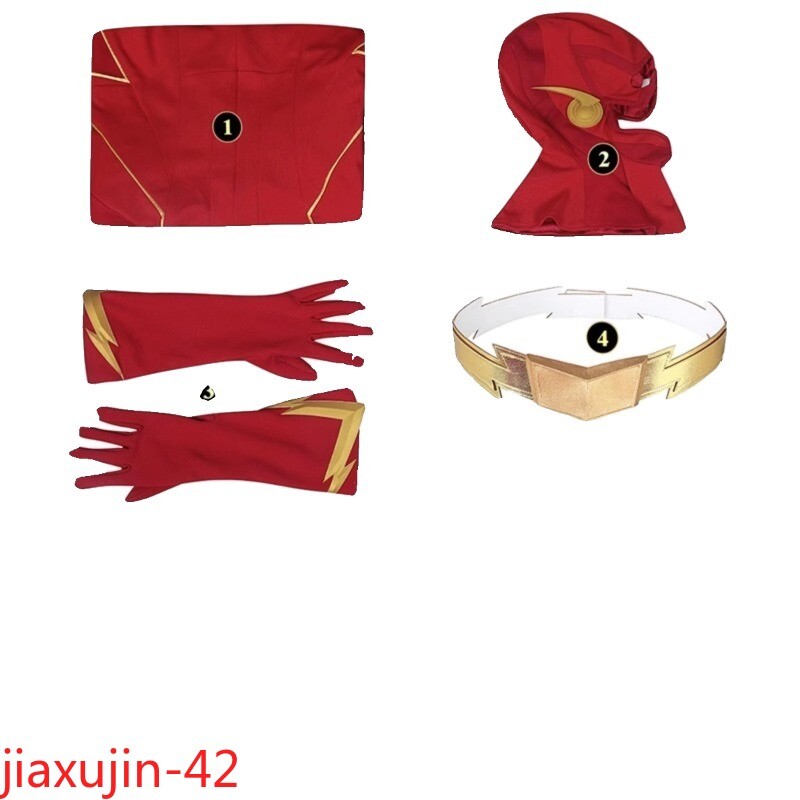 The Flash Season 8 Barry Allen Cosplay Costume Jumpsuit Oufit with Mask Shoes