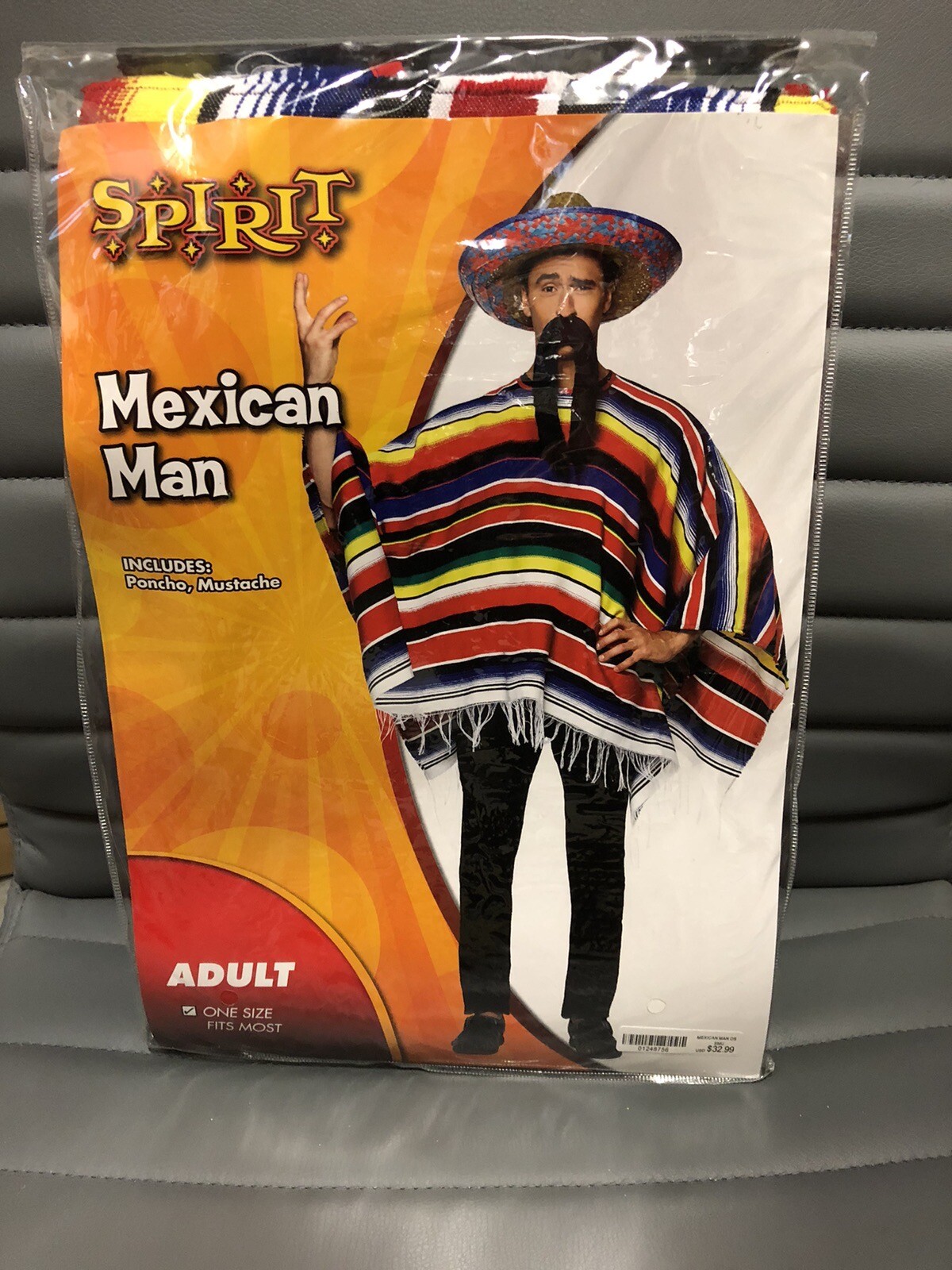 Spirit Halloween Mexican Man Costume NIP
