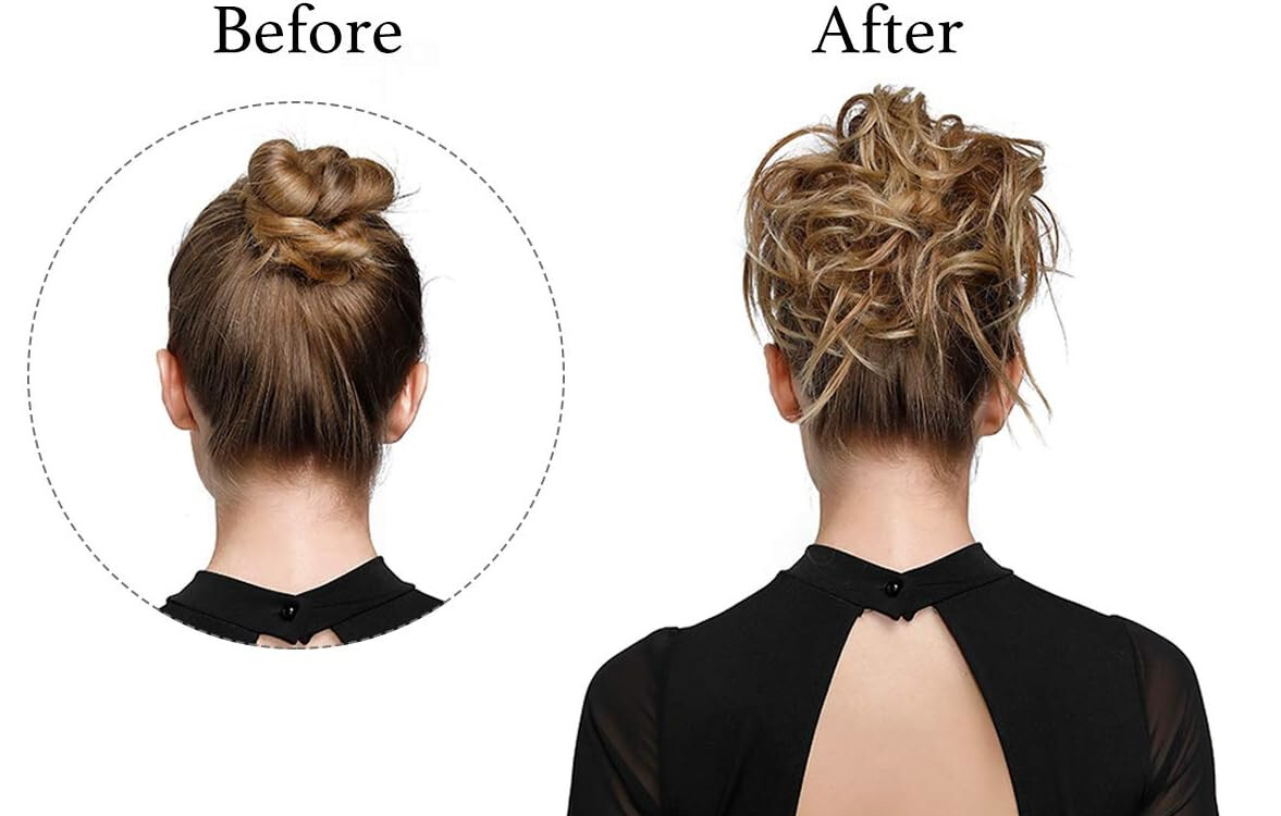 EMERLILY Messy Bun Hair Piece Synthetic Scrunchy Thick Updo Hair Extensions Pony