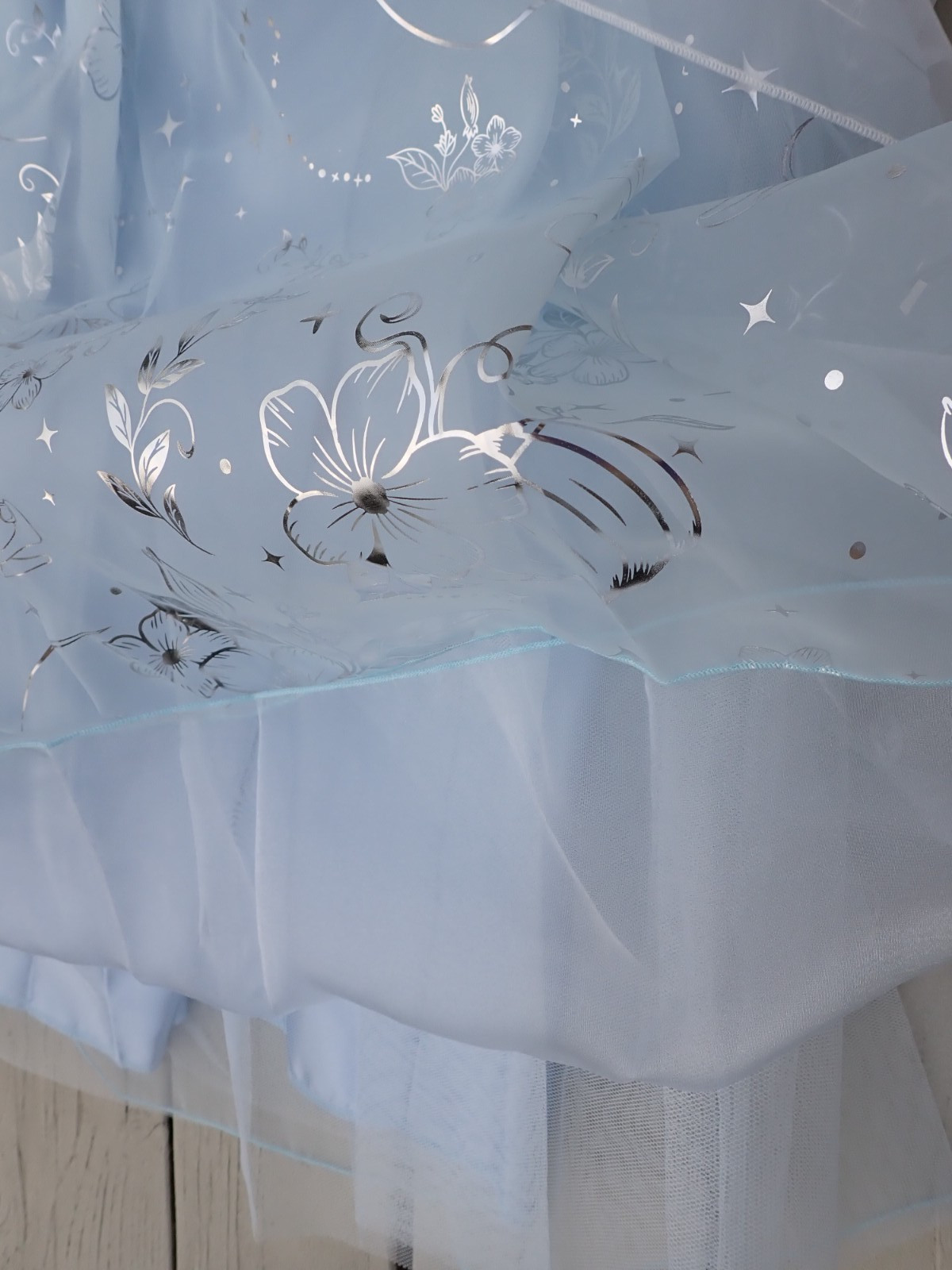 Disney Size 13 Cinderella Costume Blue Princess Dress Halloween Dress Up New