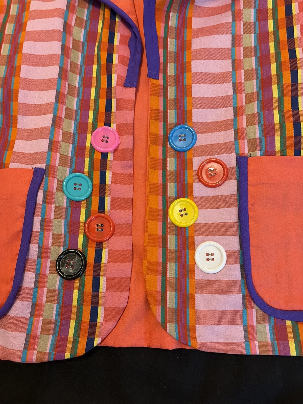 Striped Professional Clown Parade Coat Blazer Costume Pockets Extra Large Party