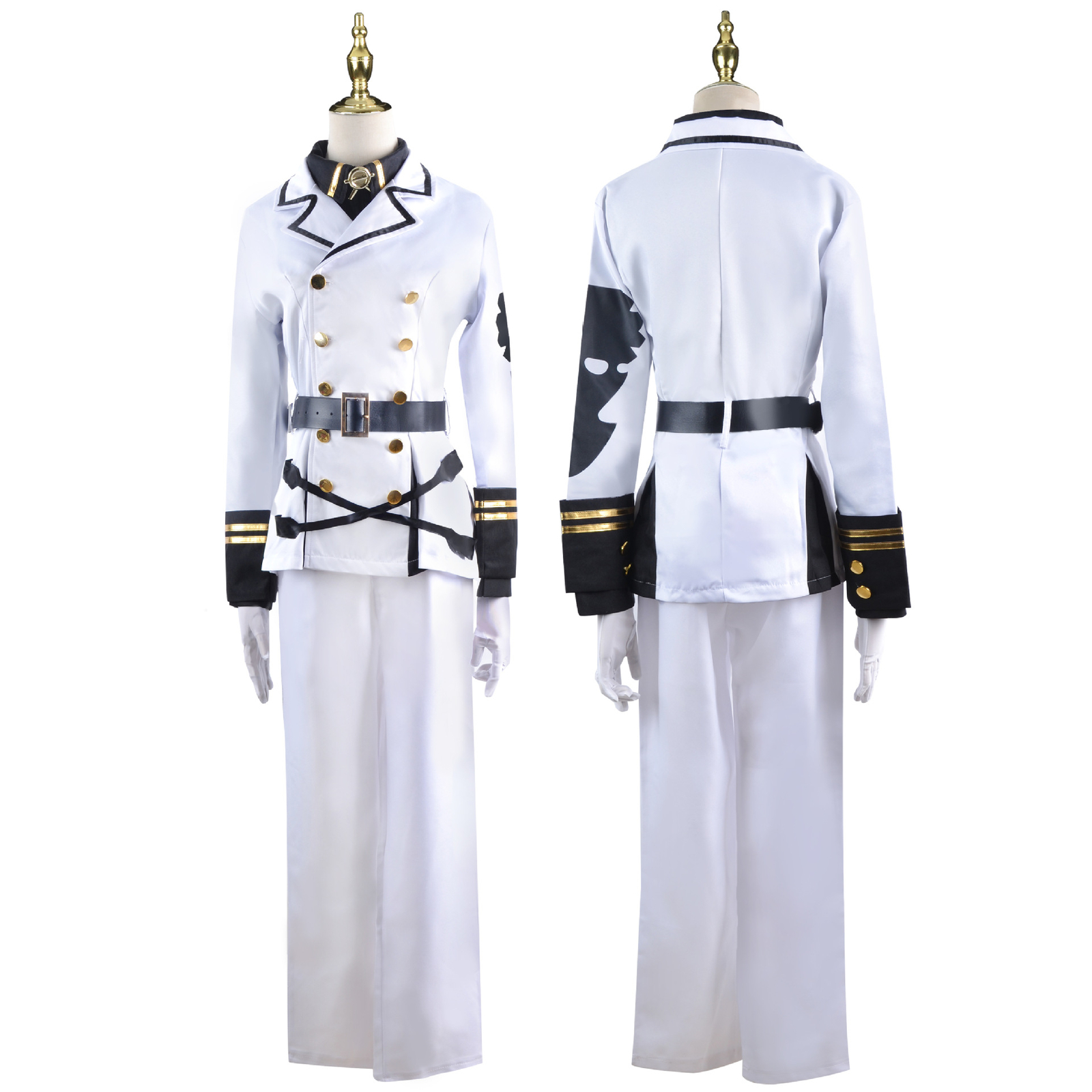 Seraph of the end Mikaela Hyakuya Wig Cosplay Costume Halloween Full Set Outfits