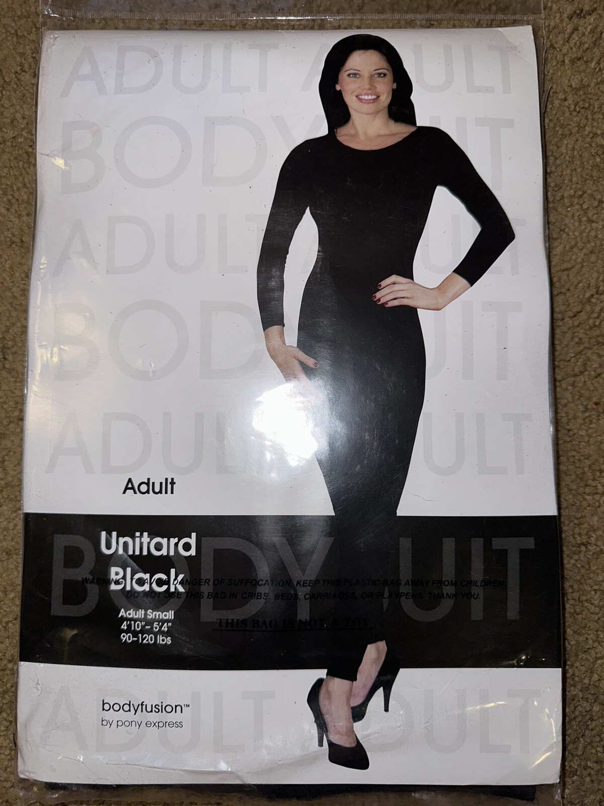 Adult Unitard Black Body fusion By Pony Express