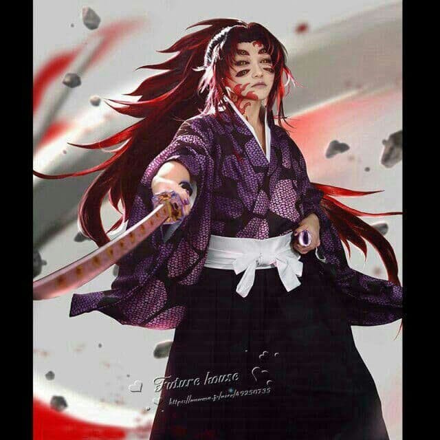 Kokushibo Demon Slayer Cosplay Costume Full Set Outfit Halloween Party Suit New