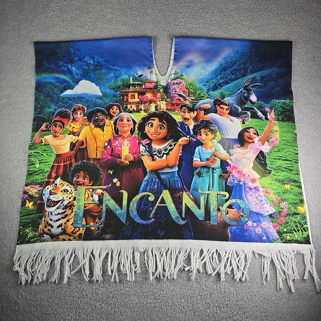 Disney Encanto Poncho One Size Multicolor The Family Madrigal Fringe