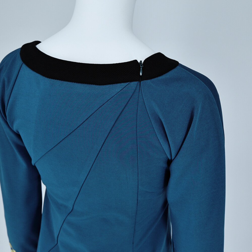 Cosplay TOS Female Duty Uniforms The Original Series Blue Gold Red Dress Costume