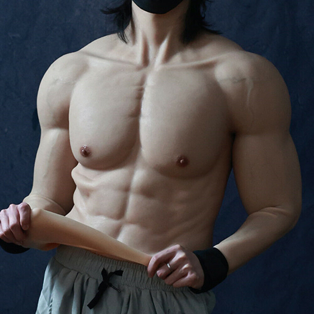 Male Silicone Muscle Suit Fake Muscle Chest With Real Show Manly Crossdresser