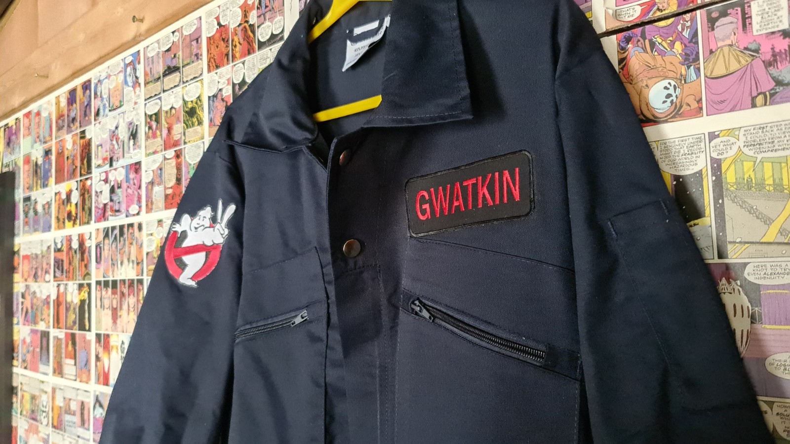 Ghostbusters 2 Costume Overalls – premium deluxe uniform – navy blue coveralls