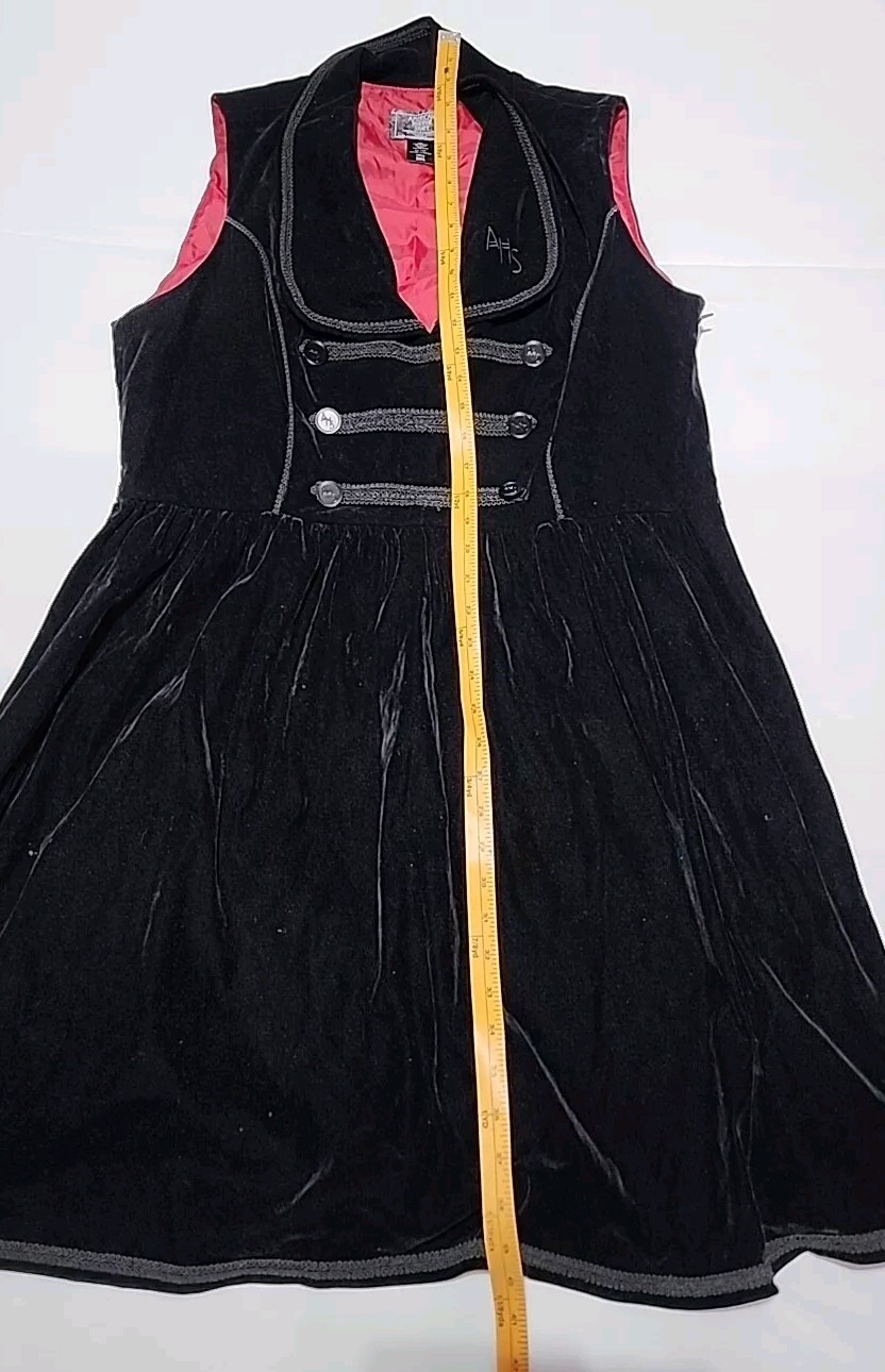 American Horror Story Bell Hop Dress SZ 3XL 2016 Midnight Hour Black Velvet