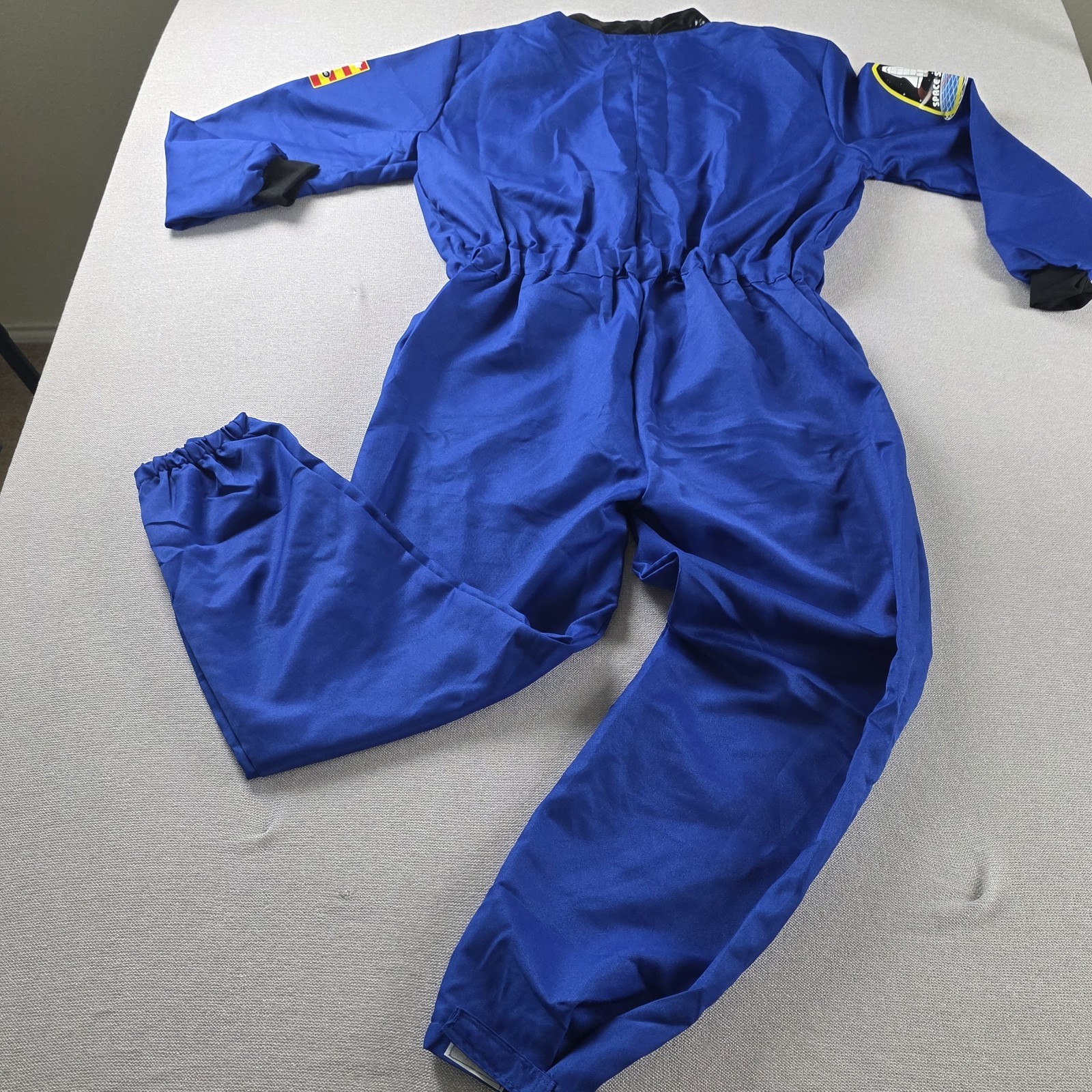 Blue Astronaut Flight Suit Costume Spaceman Halloween Jumpsuit Adult Size L Exc