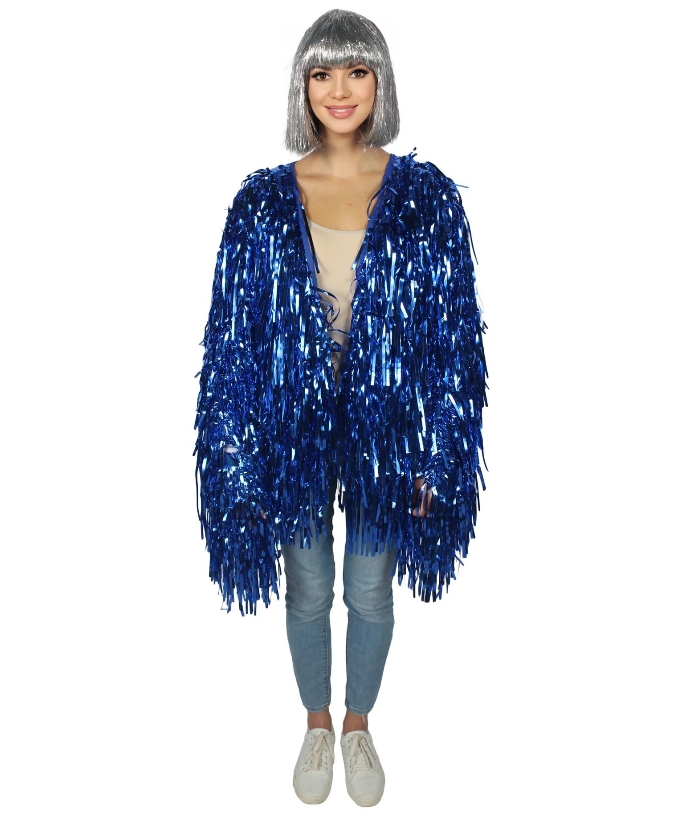 HPO Unisex Festival Carnival Thick Tinsel Jacket with Loose Fit,HC-1823T