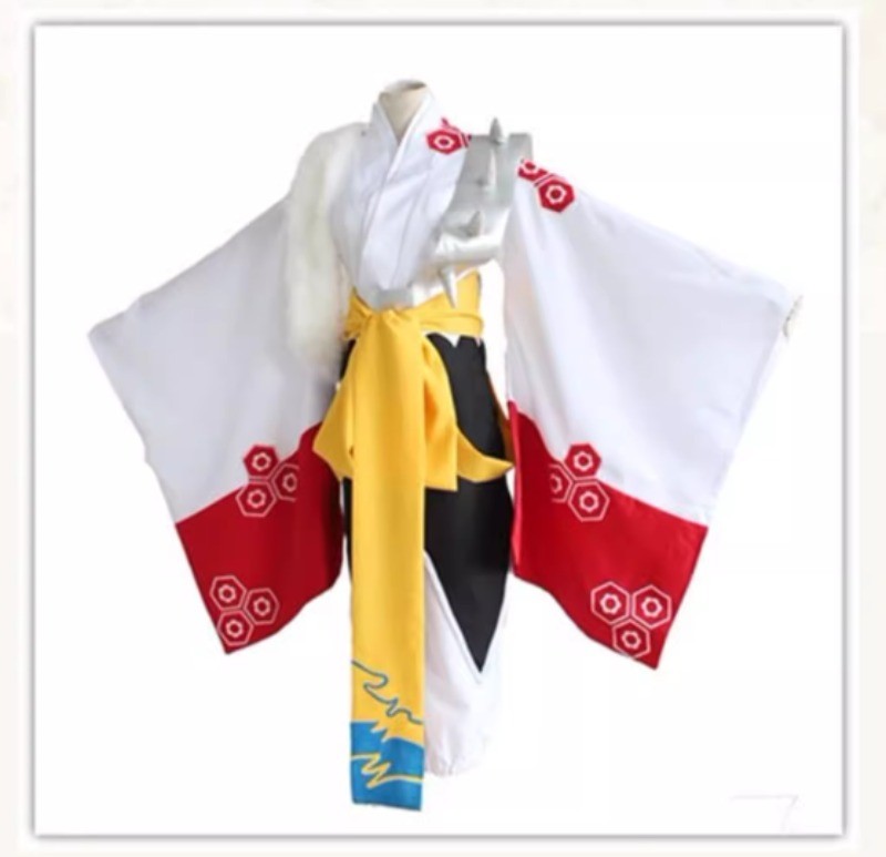 Inuyasha Sessyoumaru Cosplay Suit Costume Full Accessory Wig Halloween Prop Gift