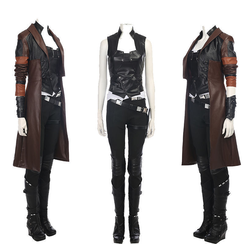 Guardians of the Galaxy Vol. 2 Gamora Cosplay Costume Full Set no shoes【1】2j】
