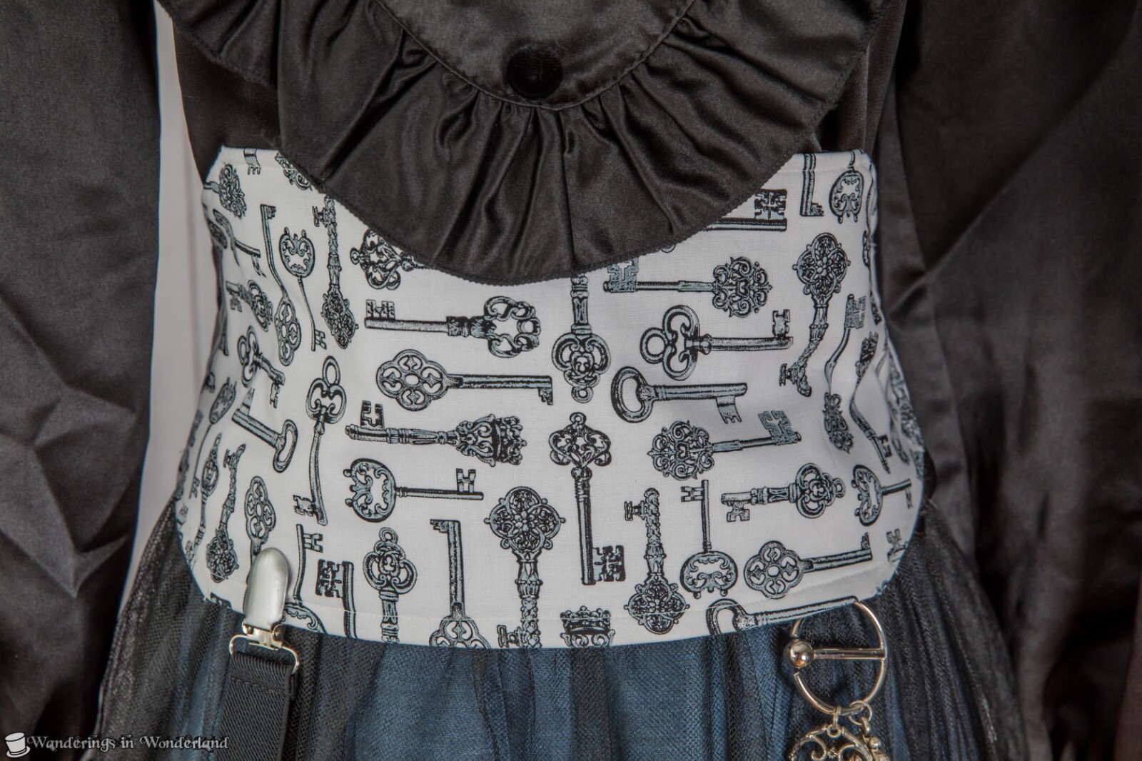 Keys Steampunk Costume Small Victorian Goth Top Hat Goggles