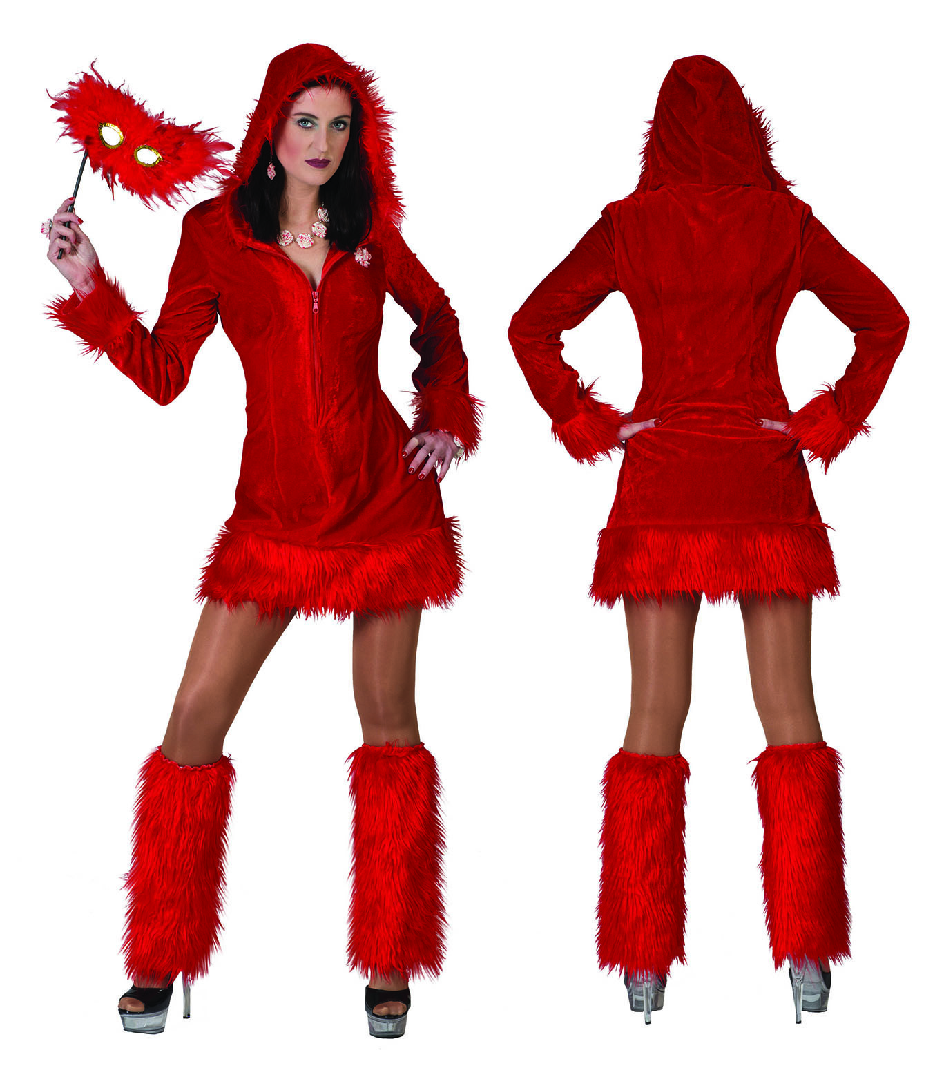 Funny Fashion Halloween Party Hooded Devil Dress-Size Small